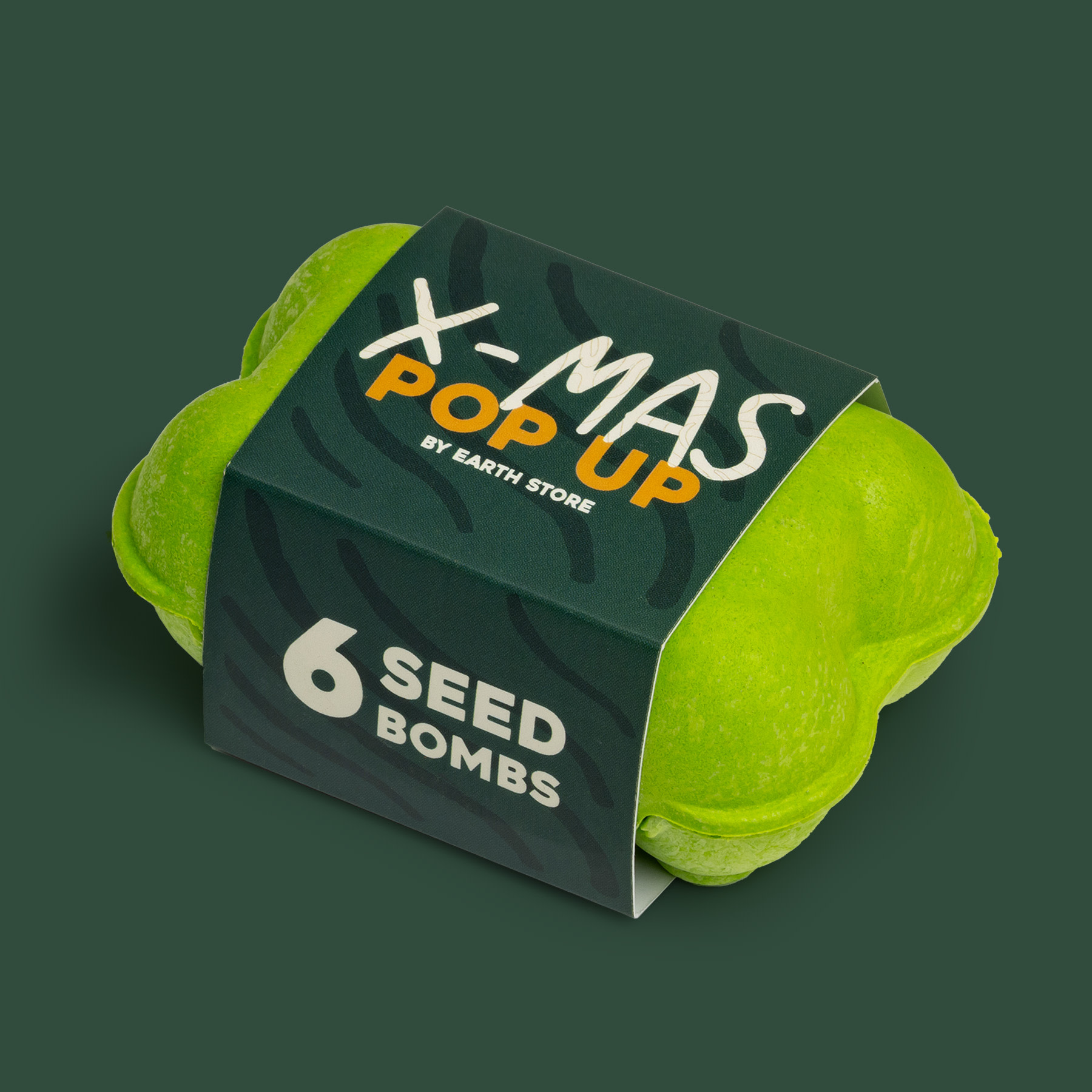 kerst-zaadbommetjes donkergroen