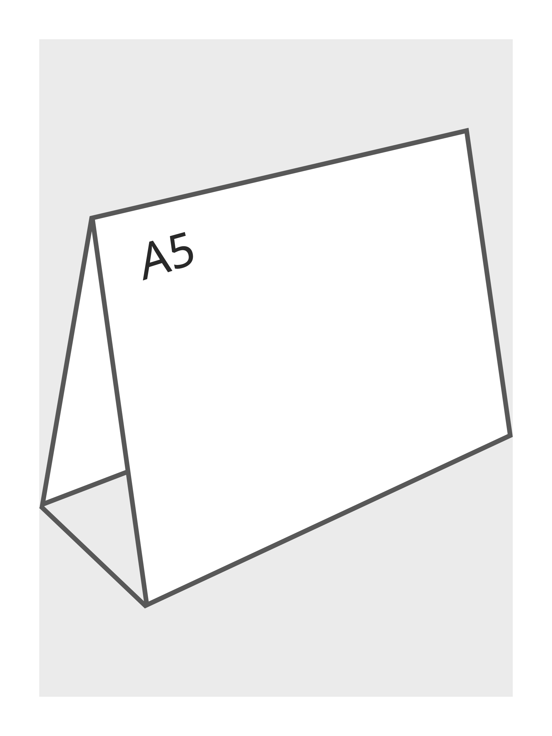 A5 gevouwen (210 x 148 mm)