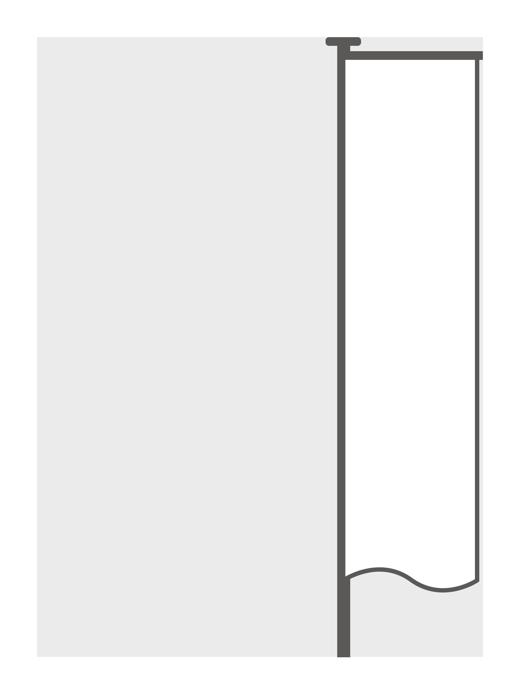 Mastvlag met open zoom (100 x 400 cm)