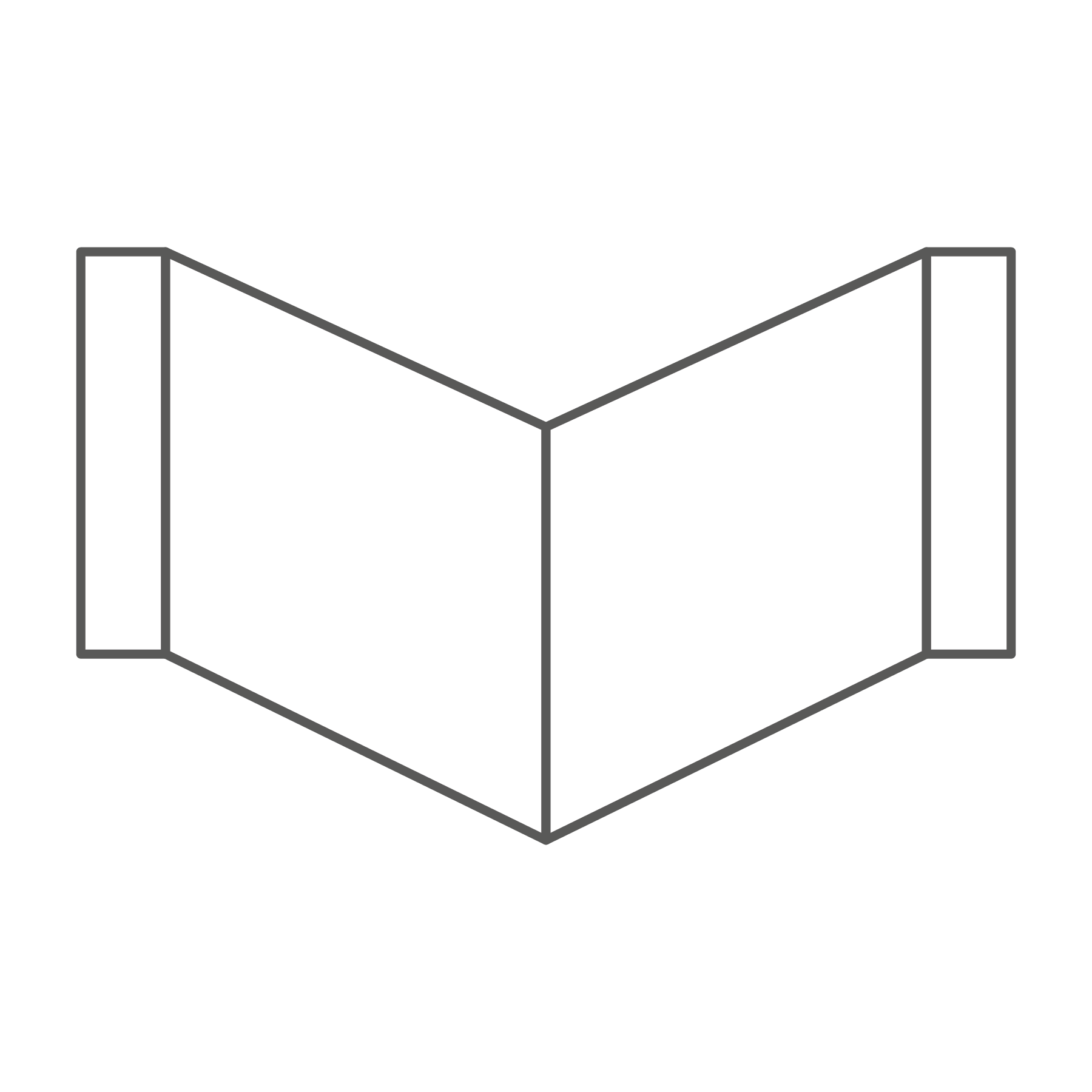 Raambord liggend (140 x 50 cm) vouwen naar (70 x 50 cm)