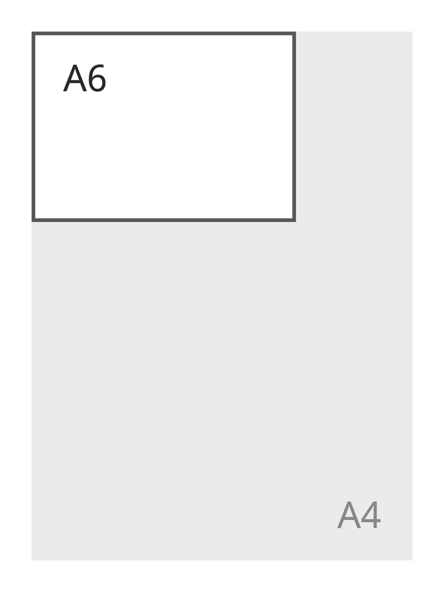 A6 liggend (148 x 105 mm)