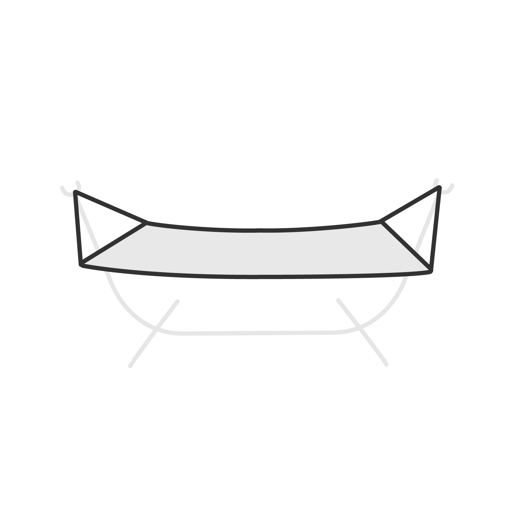 Hangmat zonder frame