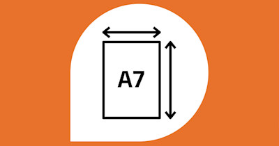 A7 formaat | A7 afmetingen in cm, mm & inches | Drukwerkdeal
