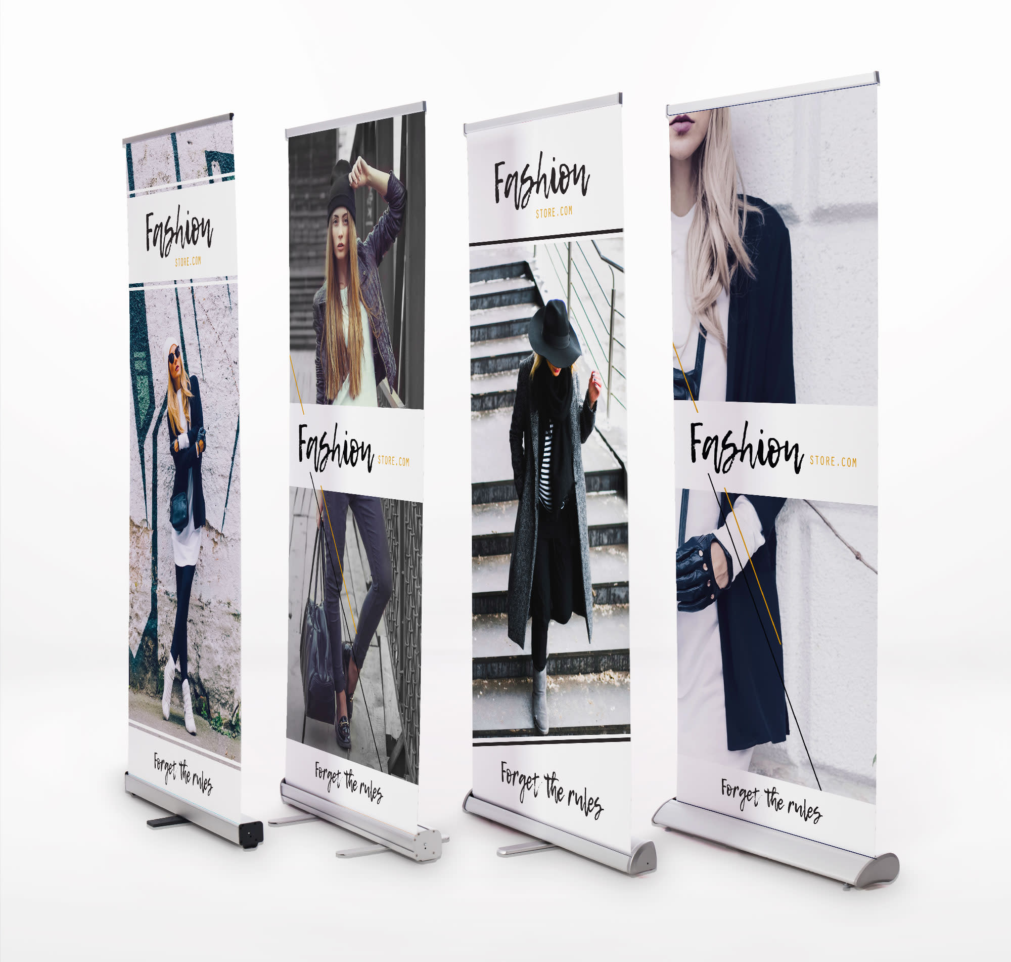 Roll-up banner maken budget basic selected luxe fashion