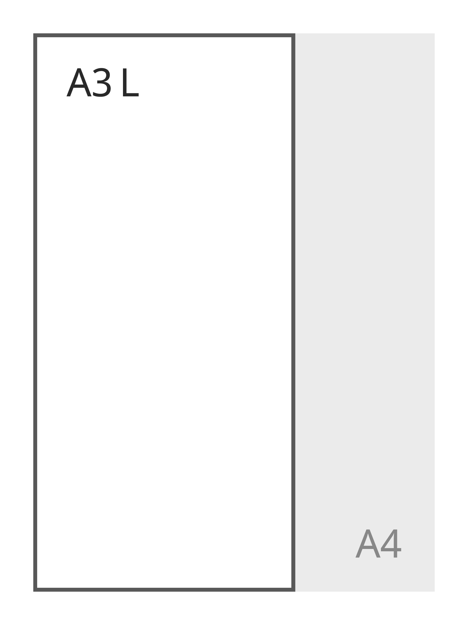 A3 large  (140 x 297 mm)