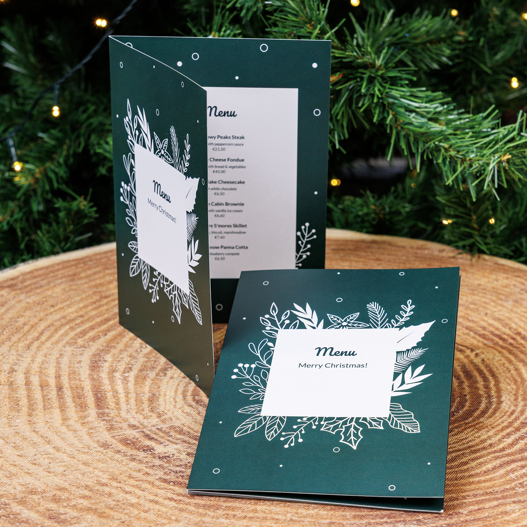 Kerstproducten-menukaarten