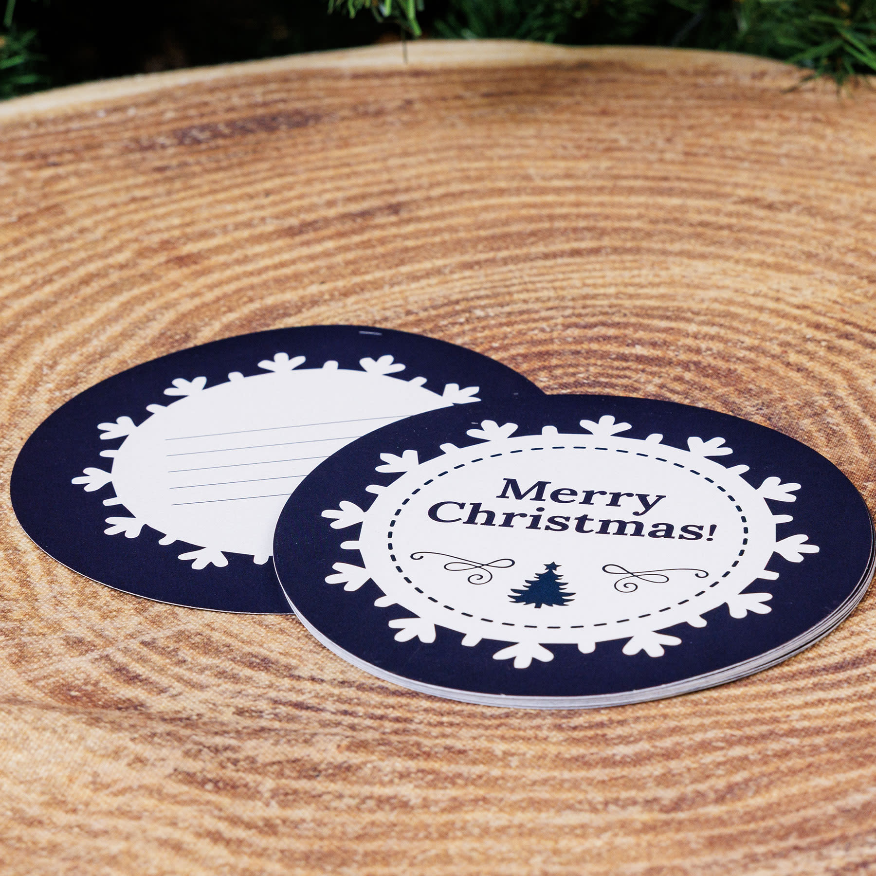 Kerstproducten-rondekerstkaart