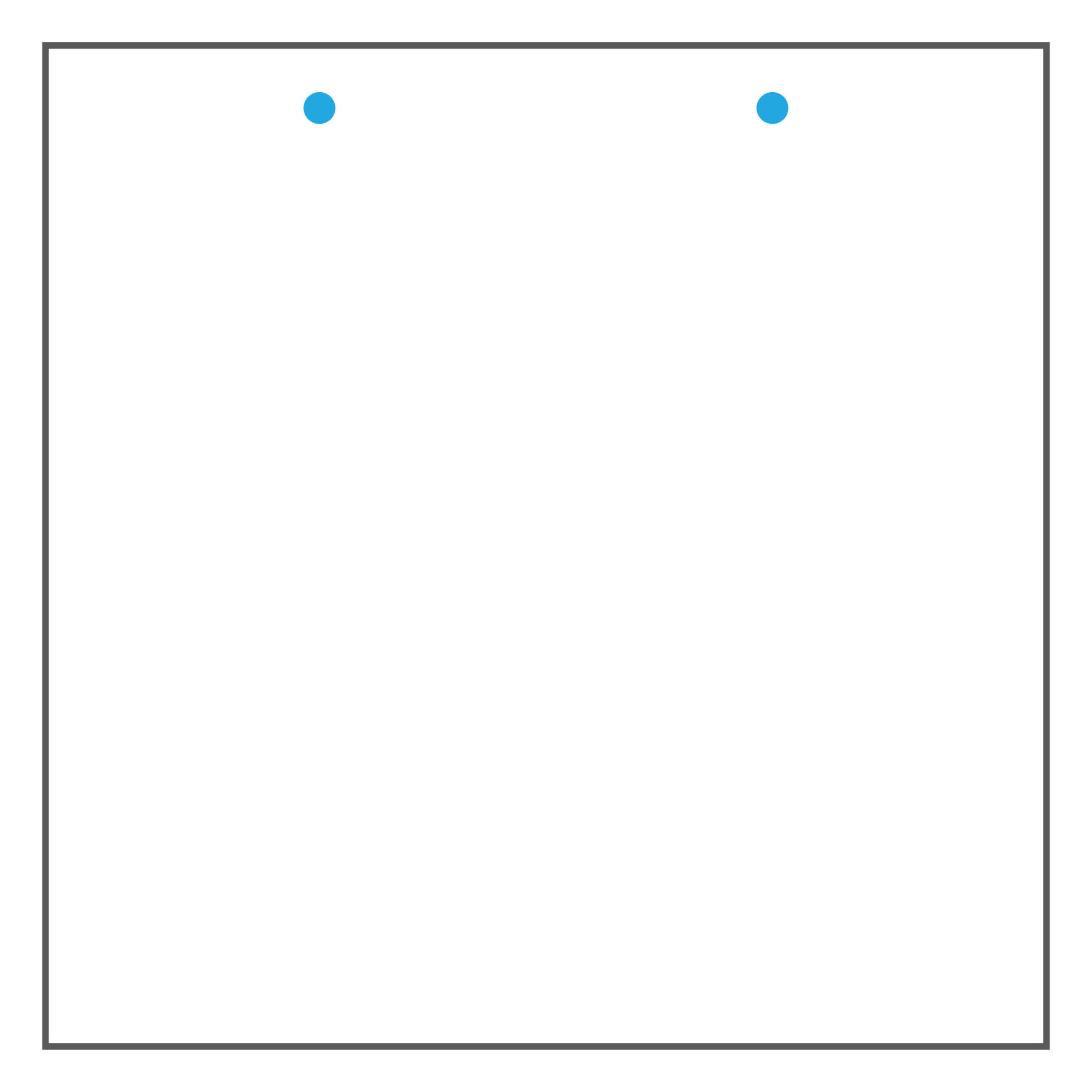 2 boorgaten bovenin (6mm)