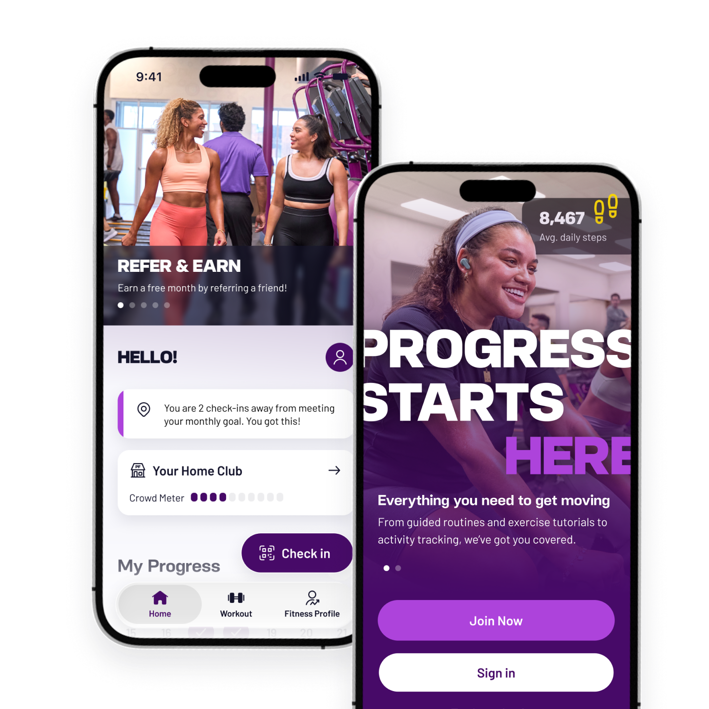 Mobile app Main screen