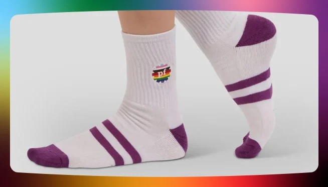 Planet Fitness Pride socks