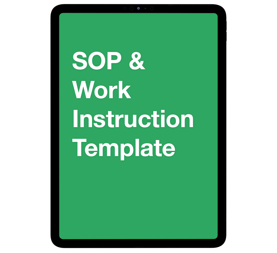 Sop Work Instruction Template Azumuta