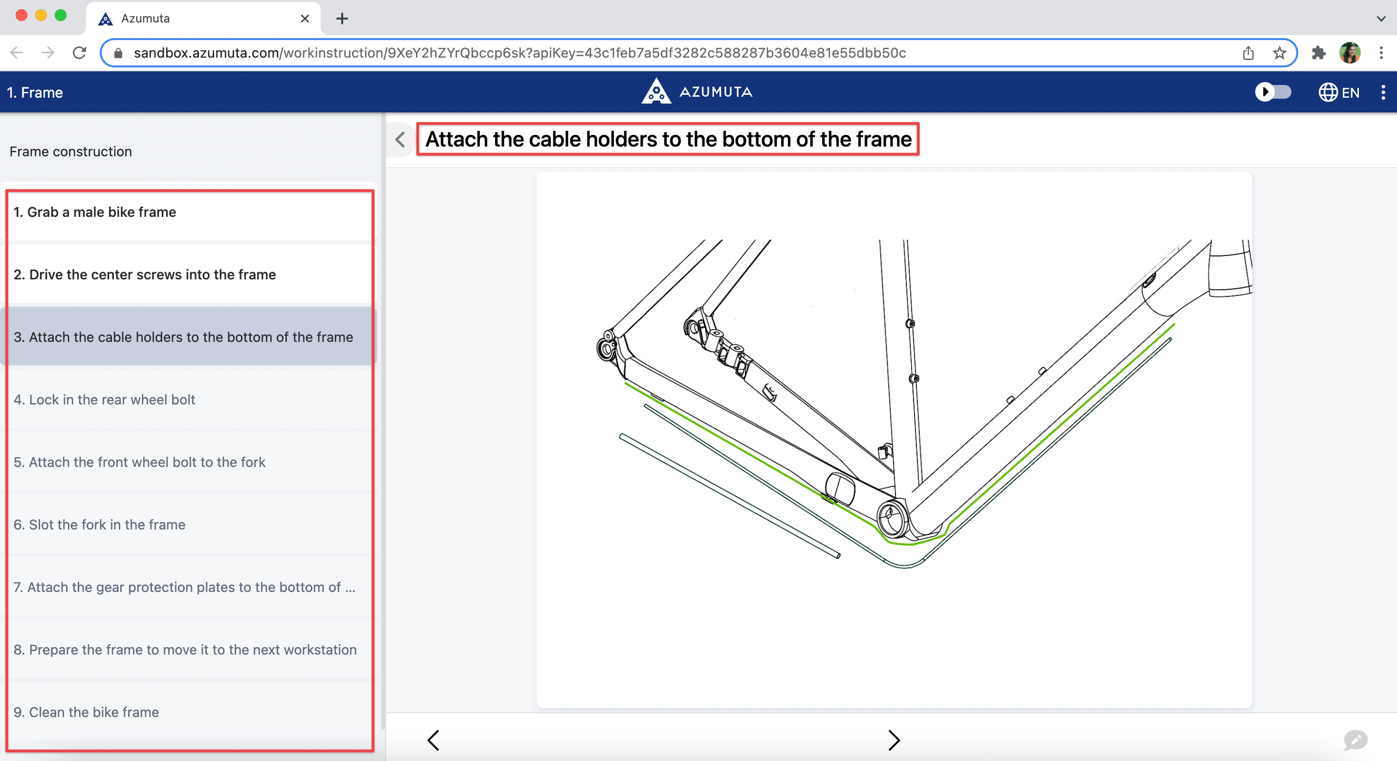 Step-by-step SOP example