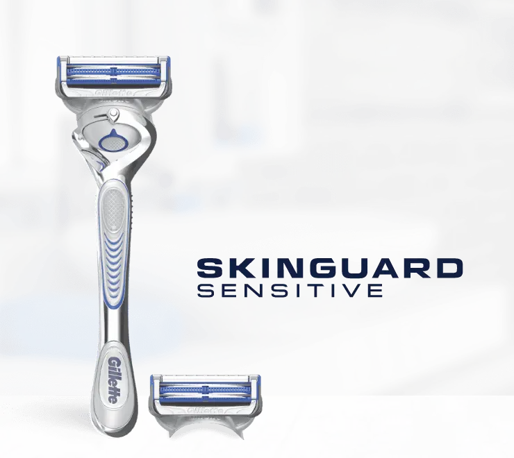 吉列 Skinguard 敏感剃須刀和刀片