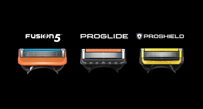 5 刀片剃須刀：Gillette Fusion、Fusion ProGlide、Fusion ProShield