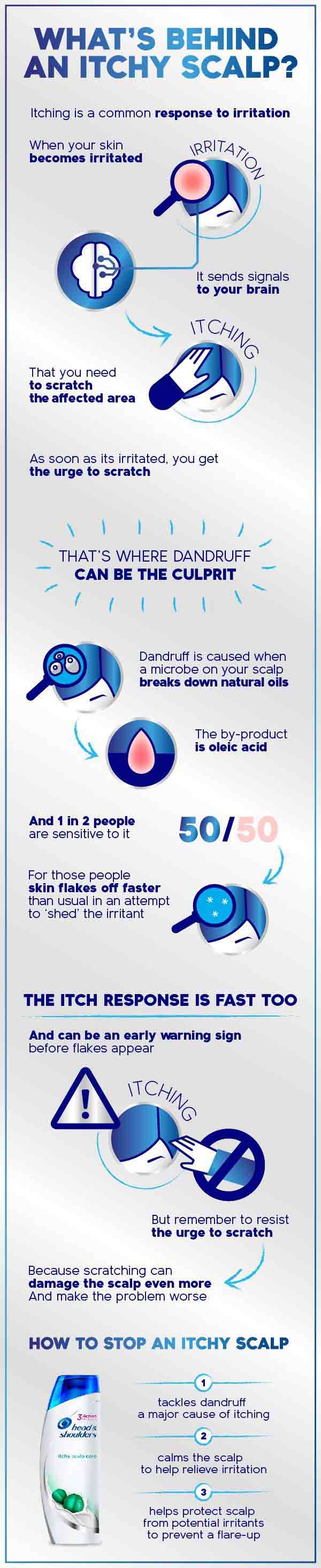 ItchyScalp infographic with product 500