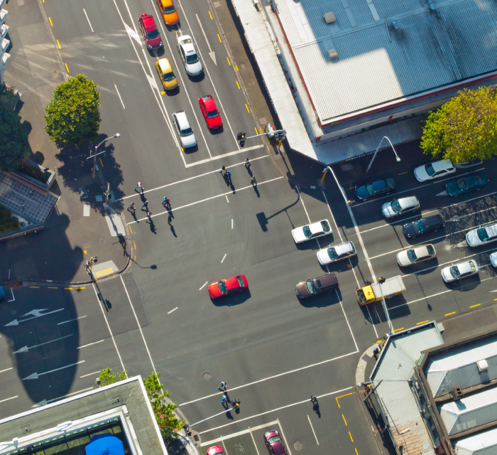 Busy intersection