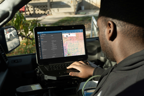 Field worker accessing work orders on Respond in the field.
