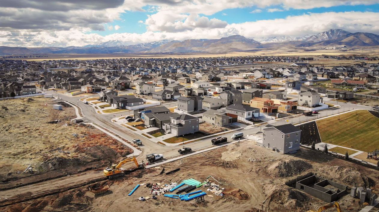 Community being developed in West Jordan, Utah.