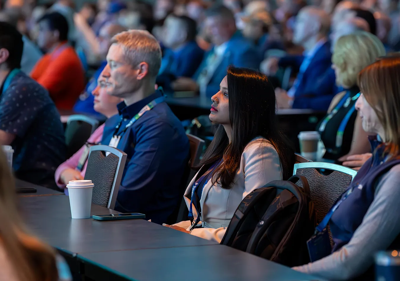Crowd enjoying a keynote presentation at Innovate 2024