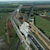 Aerial view of the Cosumnes River Bridge Project on SR 99, featuring bridge construction utilizing Trimble SiteVision and Stratus technology.