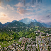 El Paso County aerial view with mountains