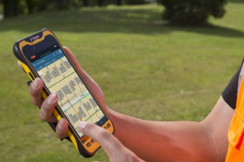 Work order on a Trimble mobile device.