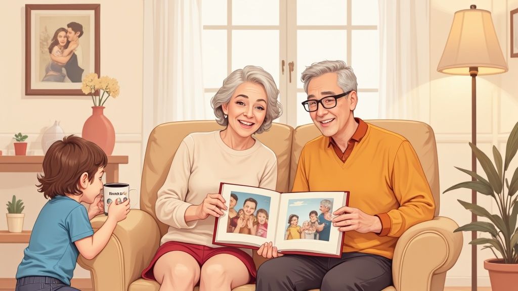 Cadeaux personnalisés grands parents pour les émouvoir