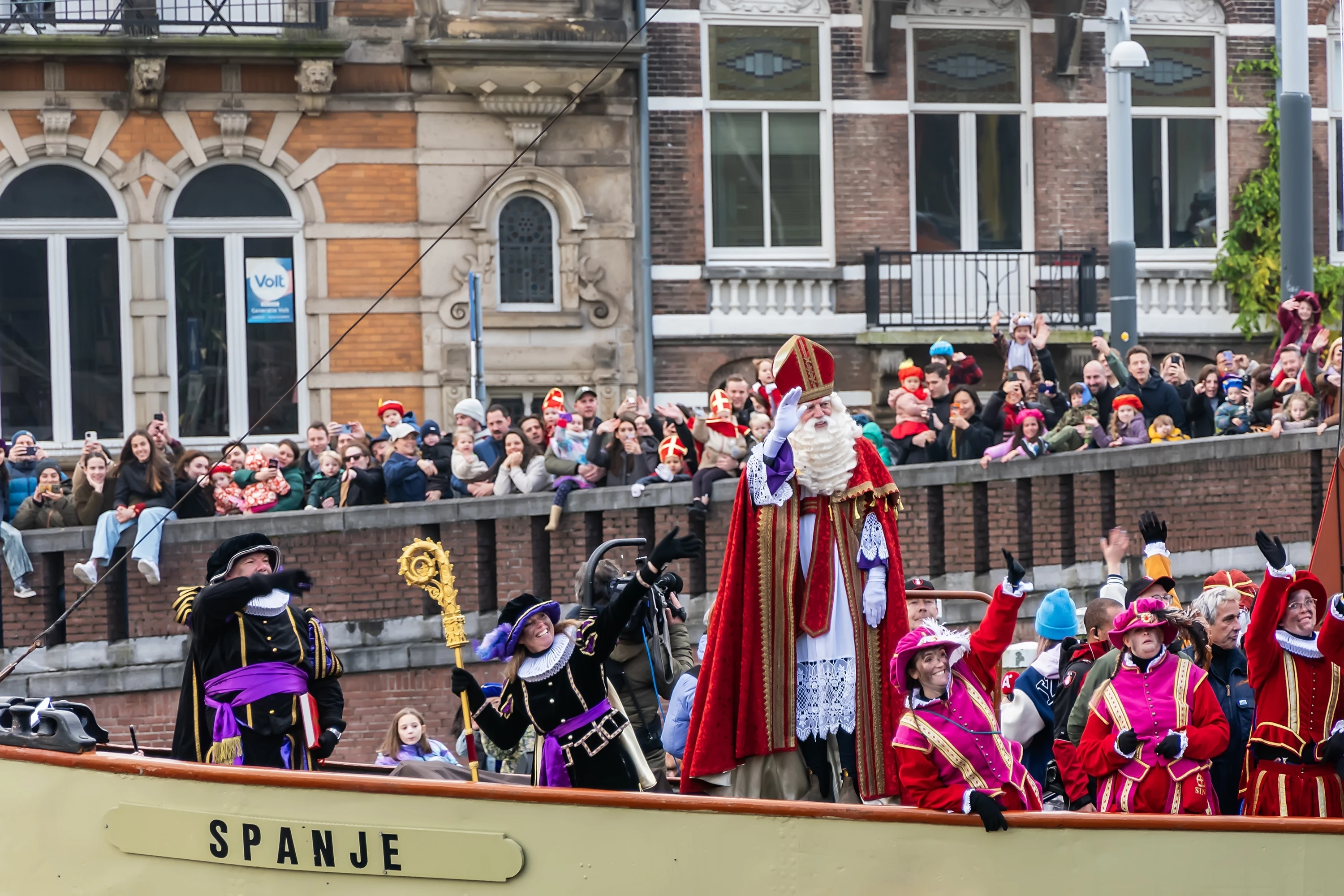 Sinterklaas arrives in the Netherlands by steamboat