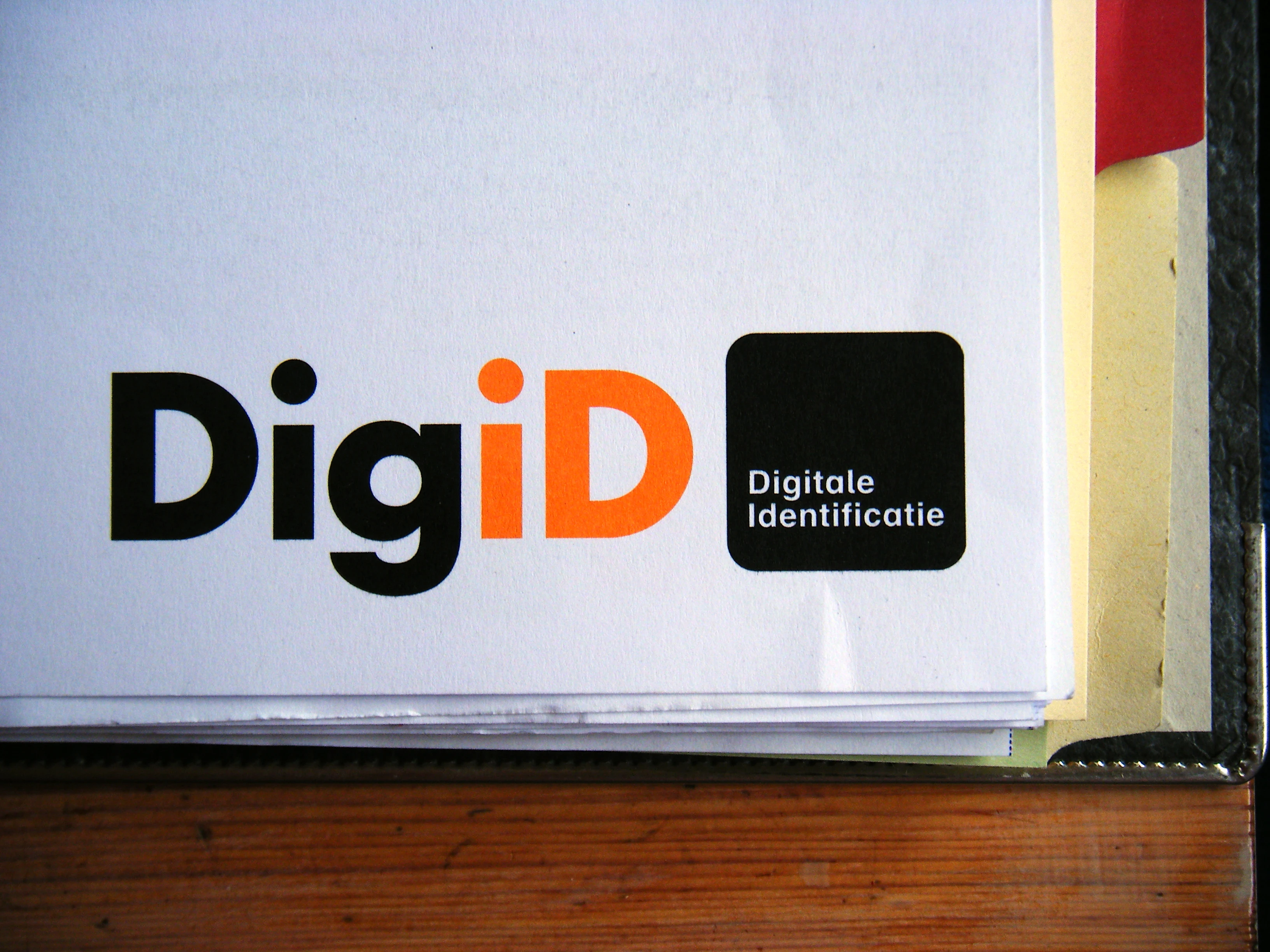 A picture of a letter containing details for applying for a DigiD.