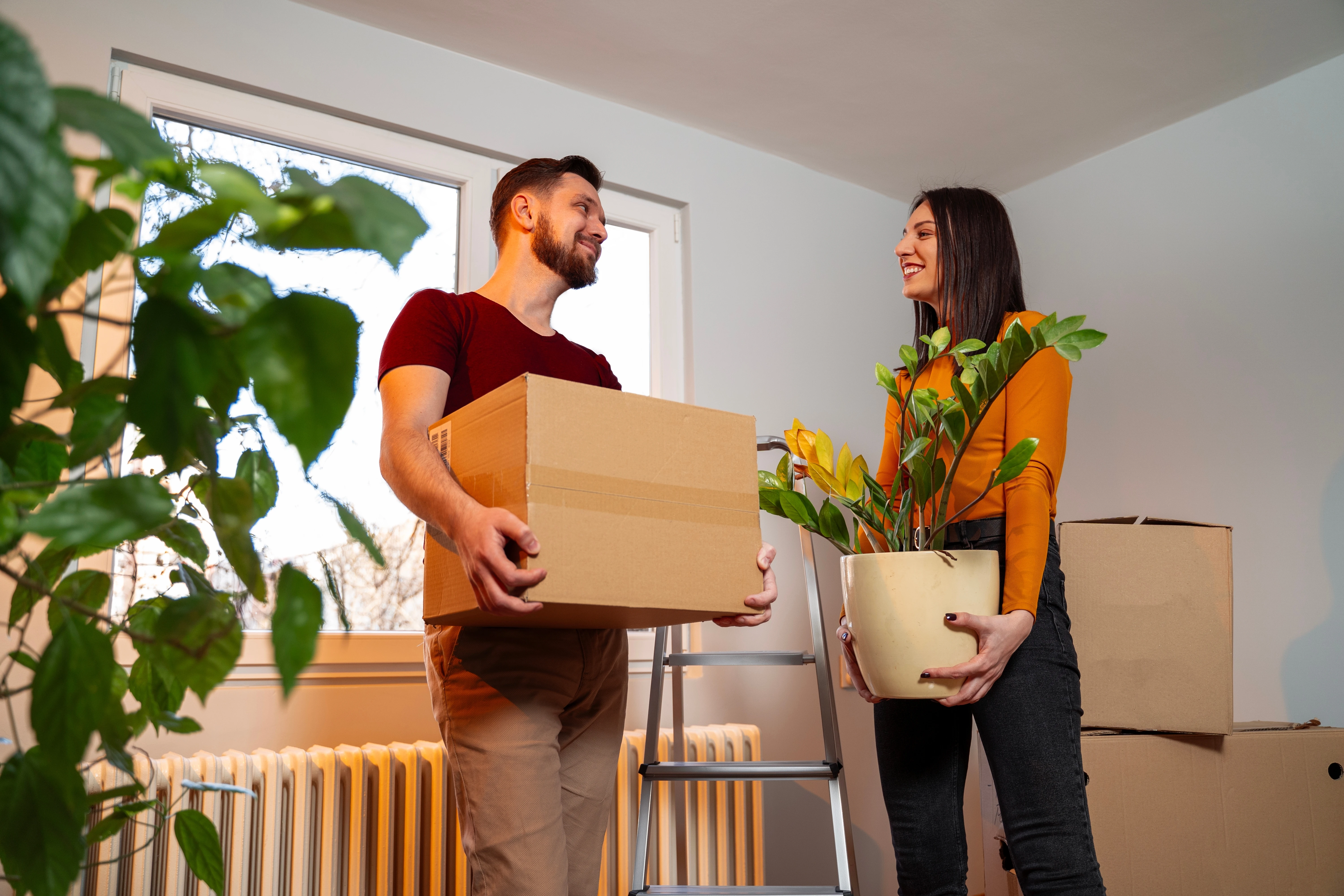 A couple is moving house.