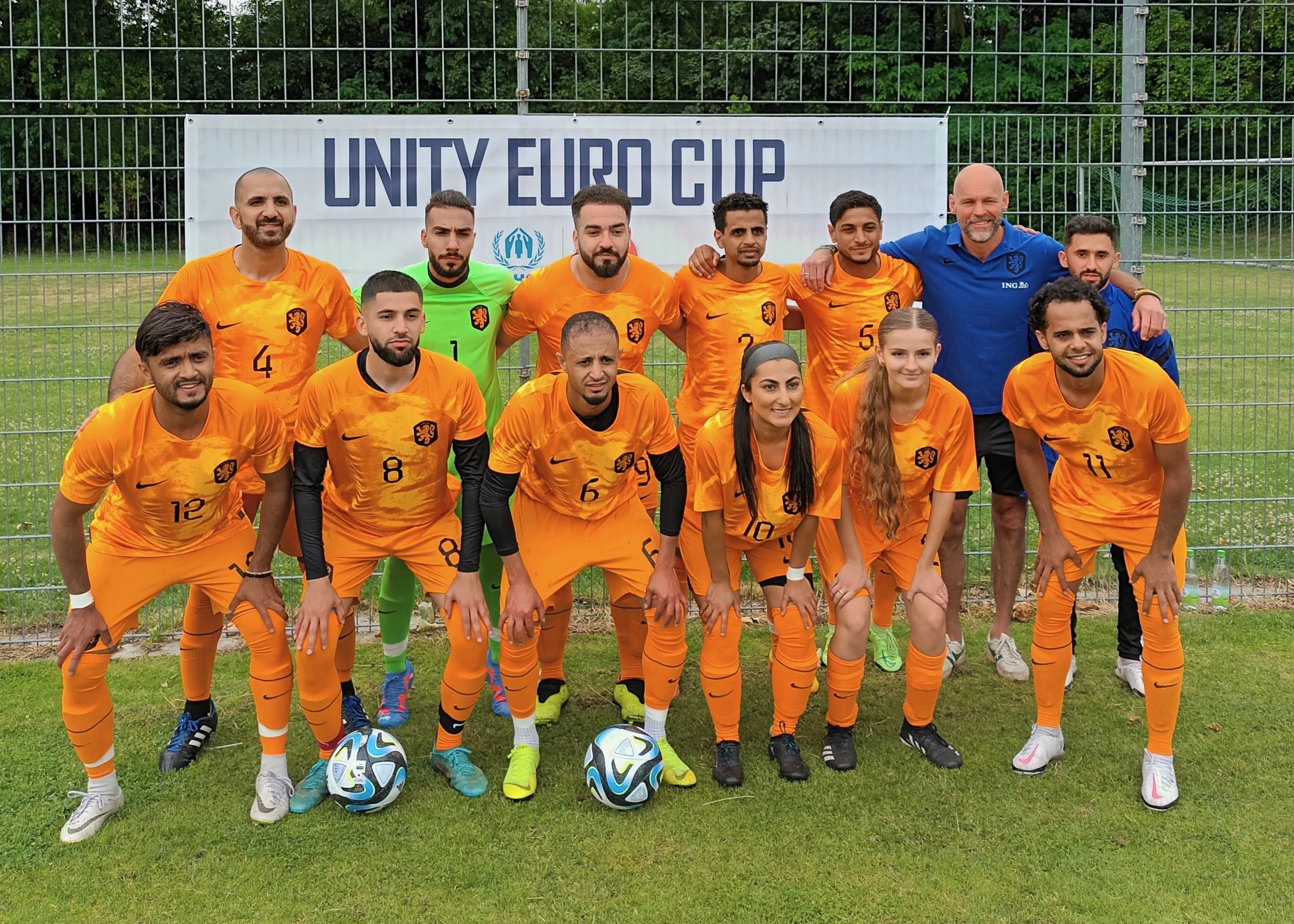 Het Nederlandse team op de EURO Unity Cup