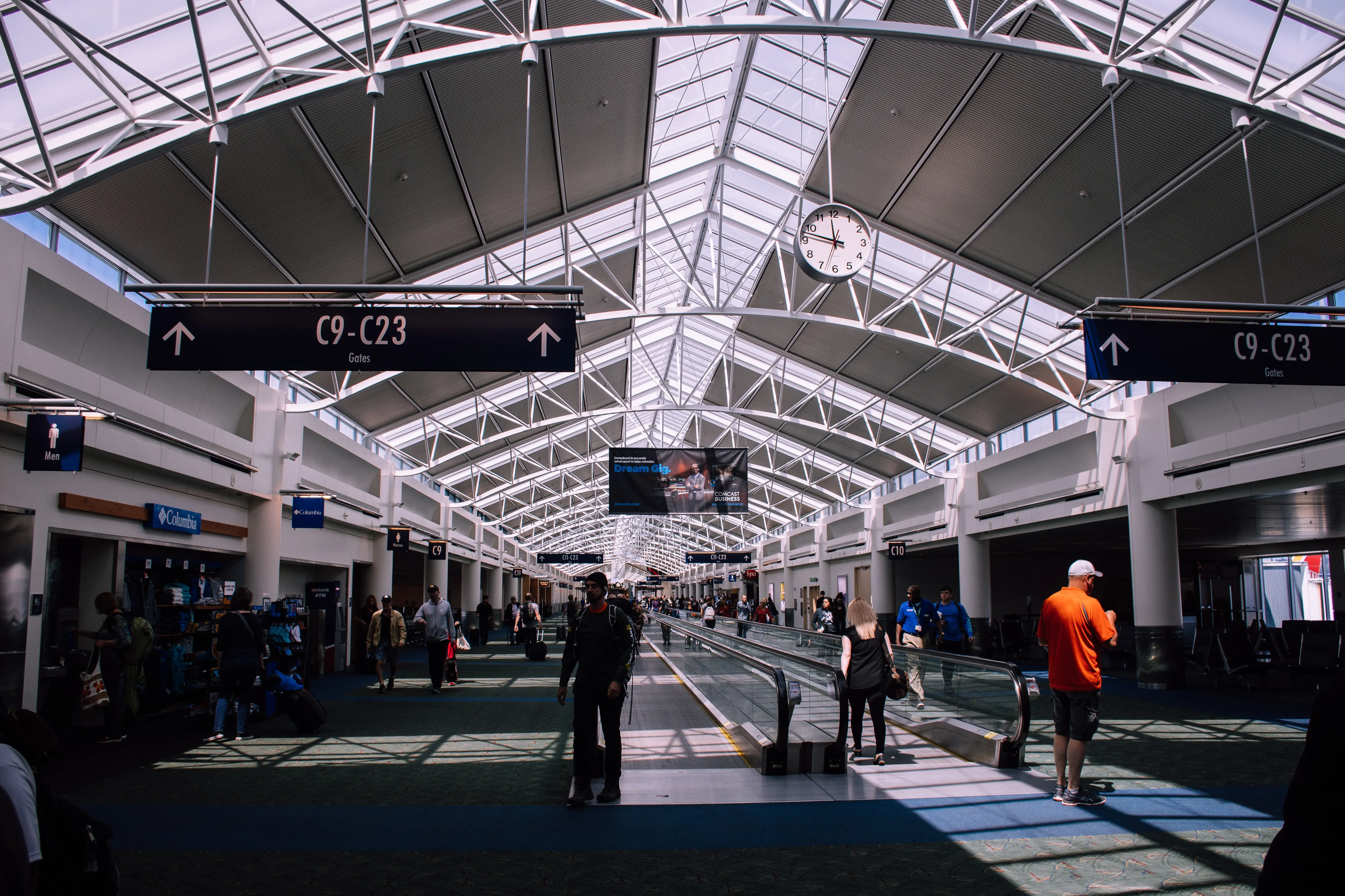 Departure hall of an airport