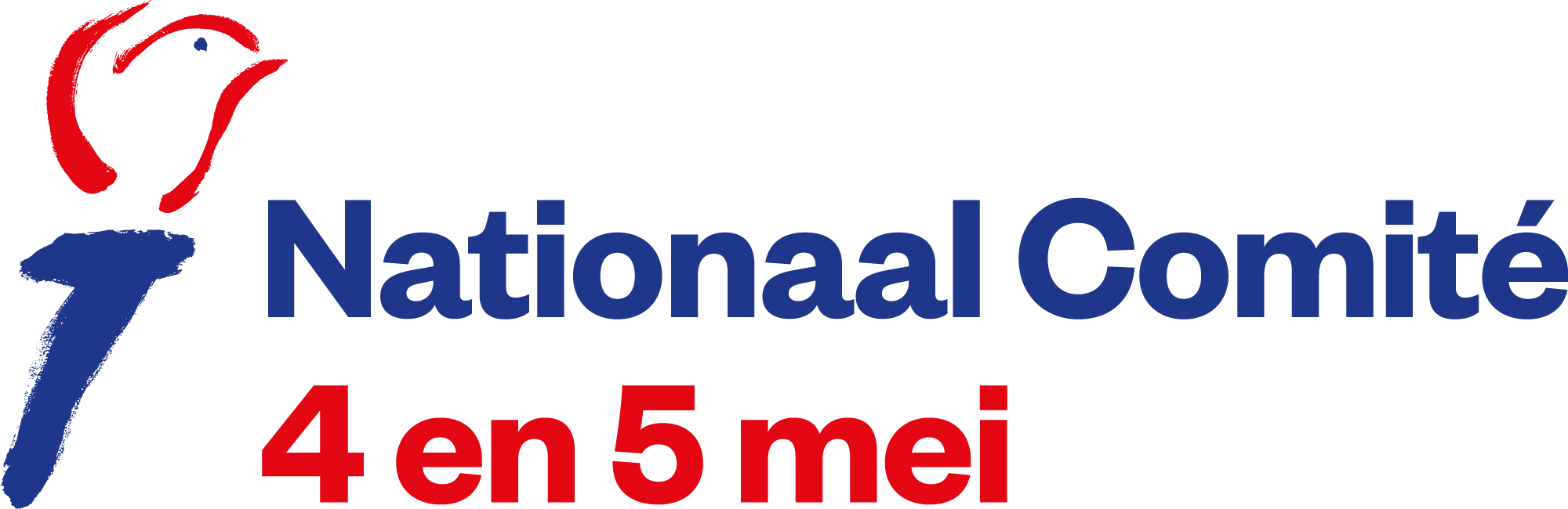 Het logo van 'Nationaal Comité 4 en 5 mei'.