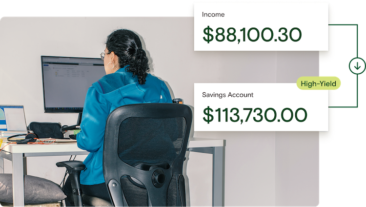 Income account transferring to a savings account