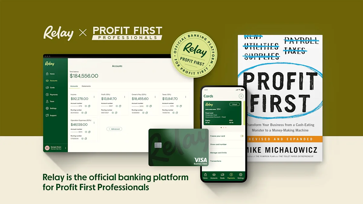 Cover Image for Relay is the official banking platform for Profit First