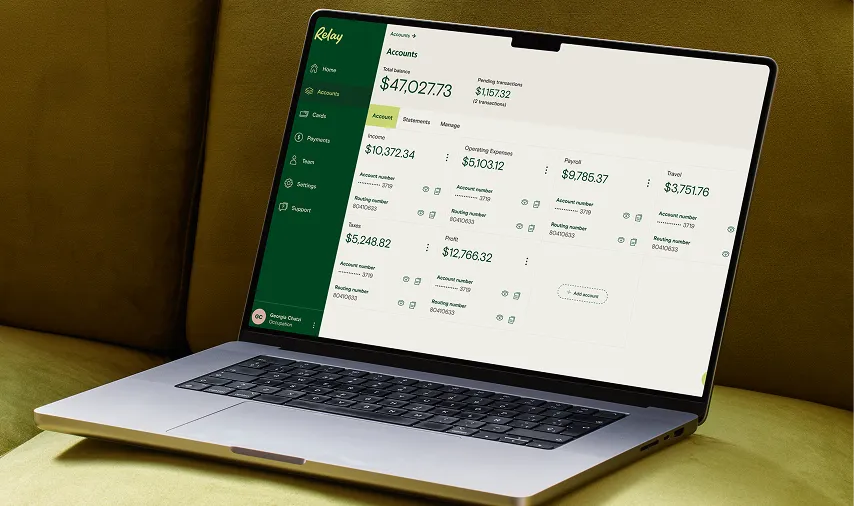 Relay dashboard on a laptop