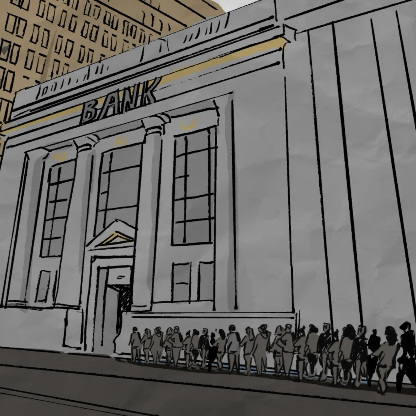 Illustrated small business storefront