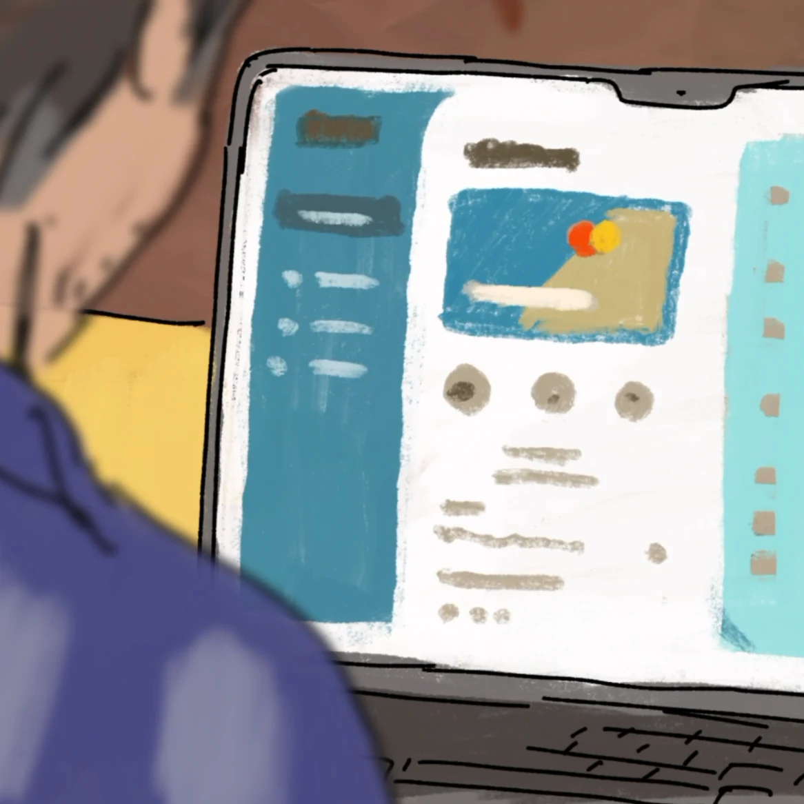Animated banking course illustration