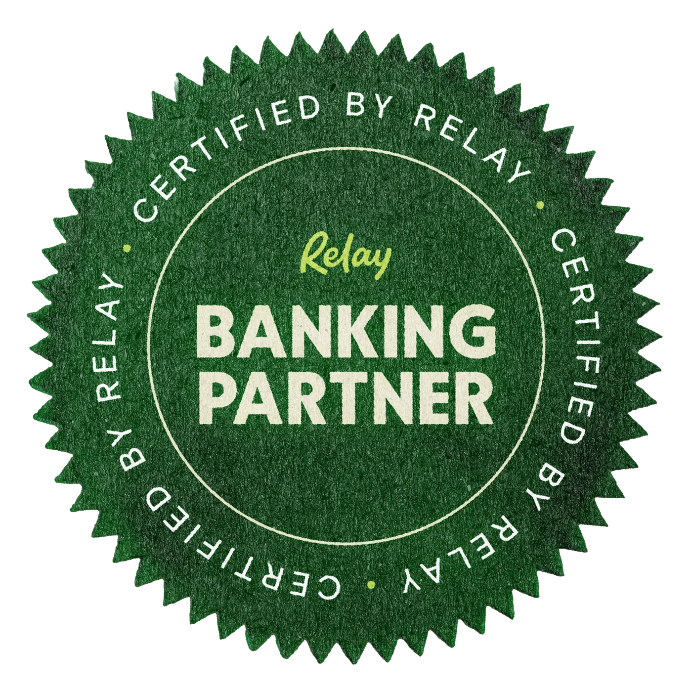 Banking Partner certified by Relay badge