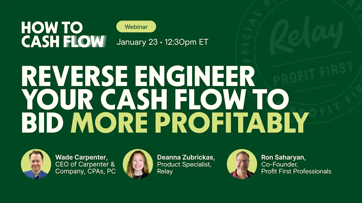 Cover Image for Reverse engineer your cash flow to bid more profitably