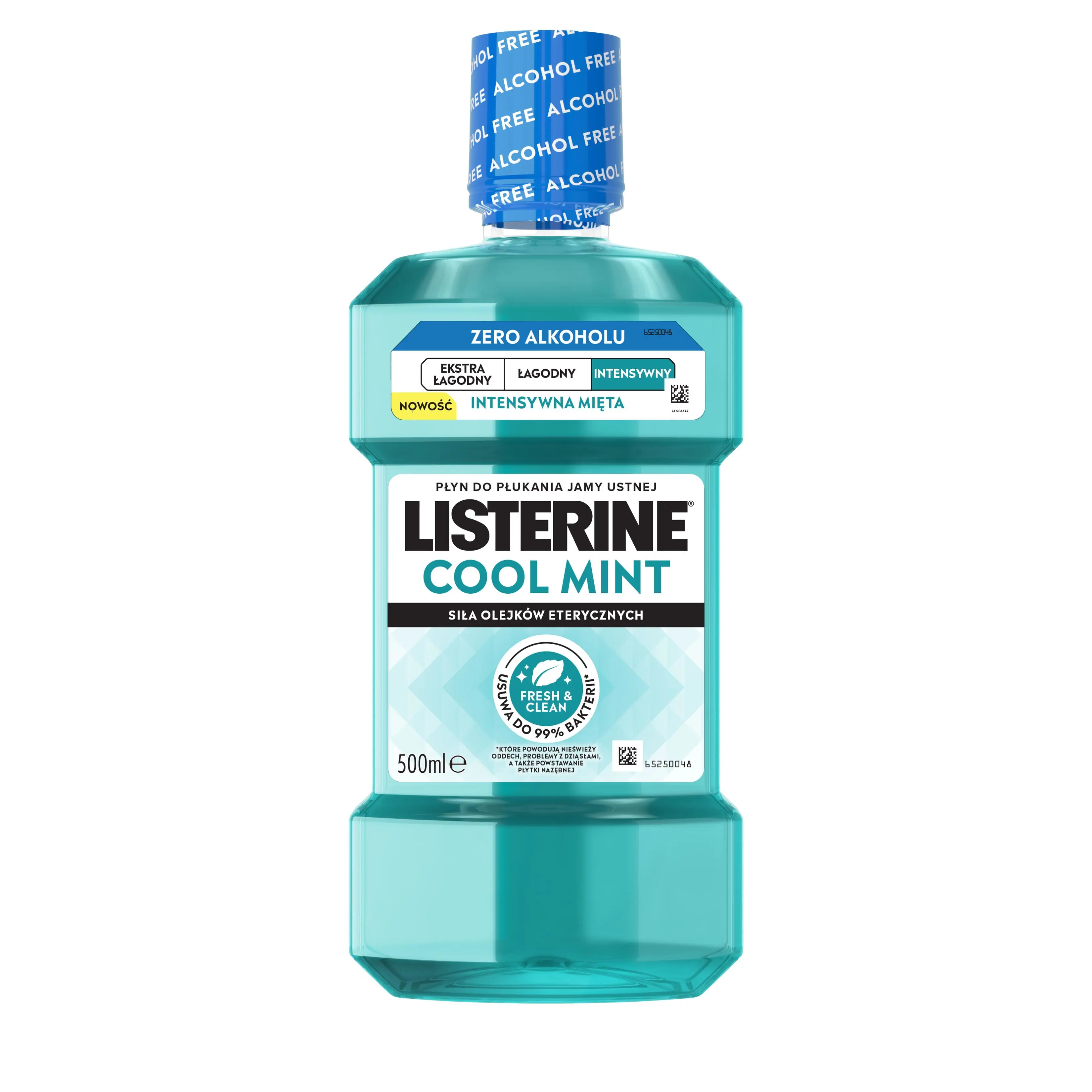  Płyn do płukania jamy ustnej LISTERINE® Cool Mint Intensywny Smak (Zero Alkoholu), butelka 500 ml ​