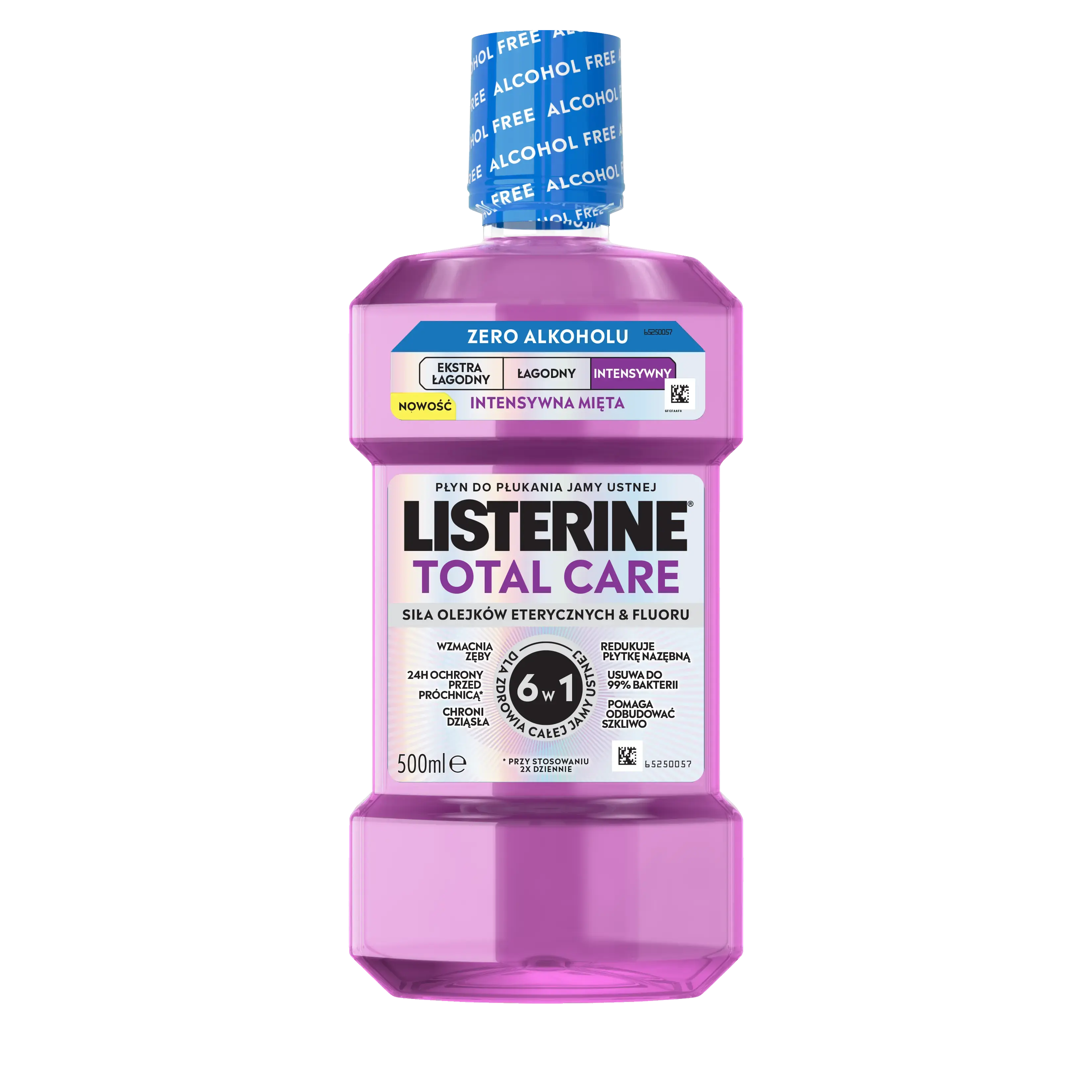 Płyn do płukania jamy ustnej LISTERINE® Total Care Intensywny Smak (Zero Alkoholu), butelka 500 ml 