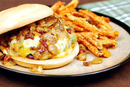 Monster Onion Bacon Burgers