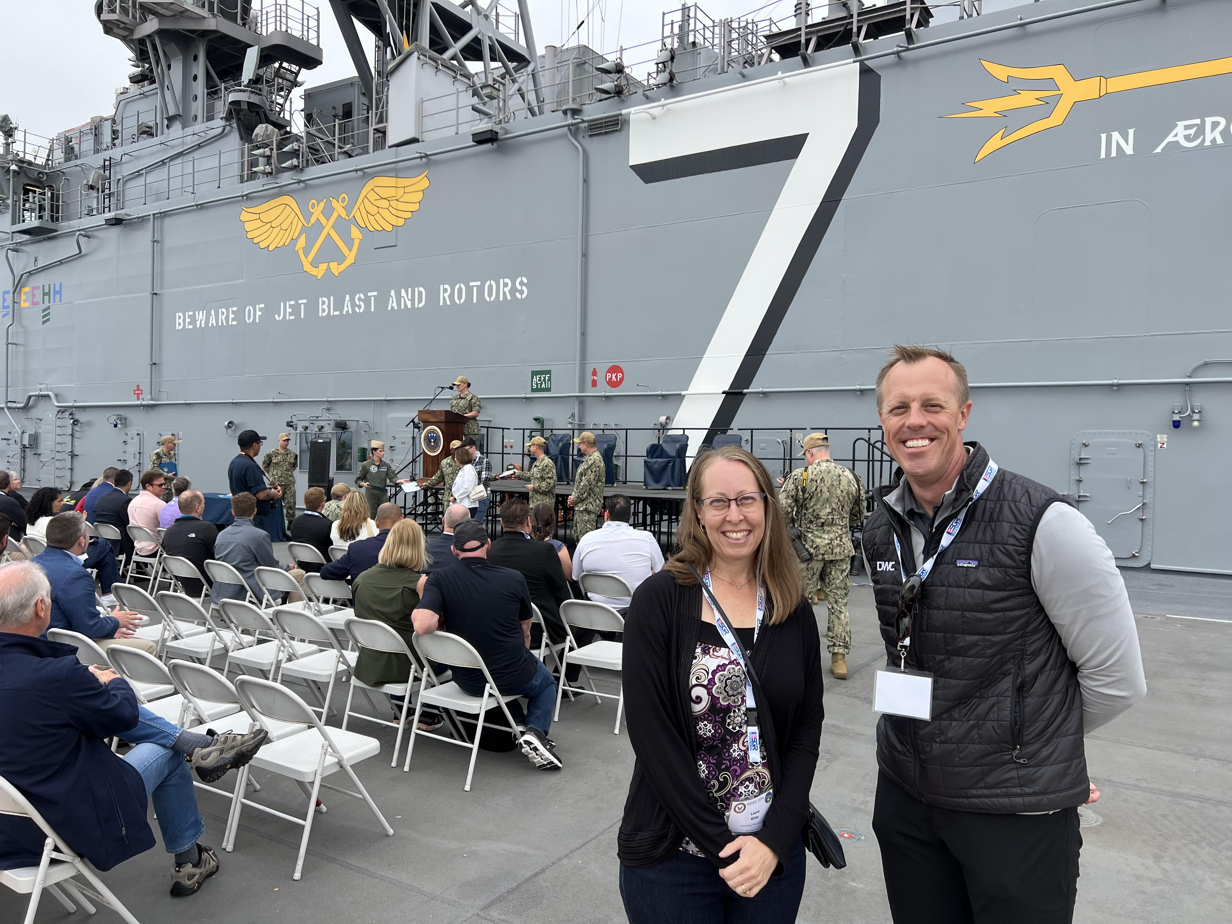 LK and TW on board the USS Tripoli