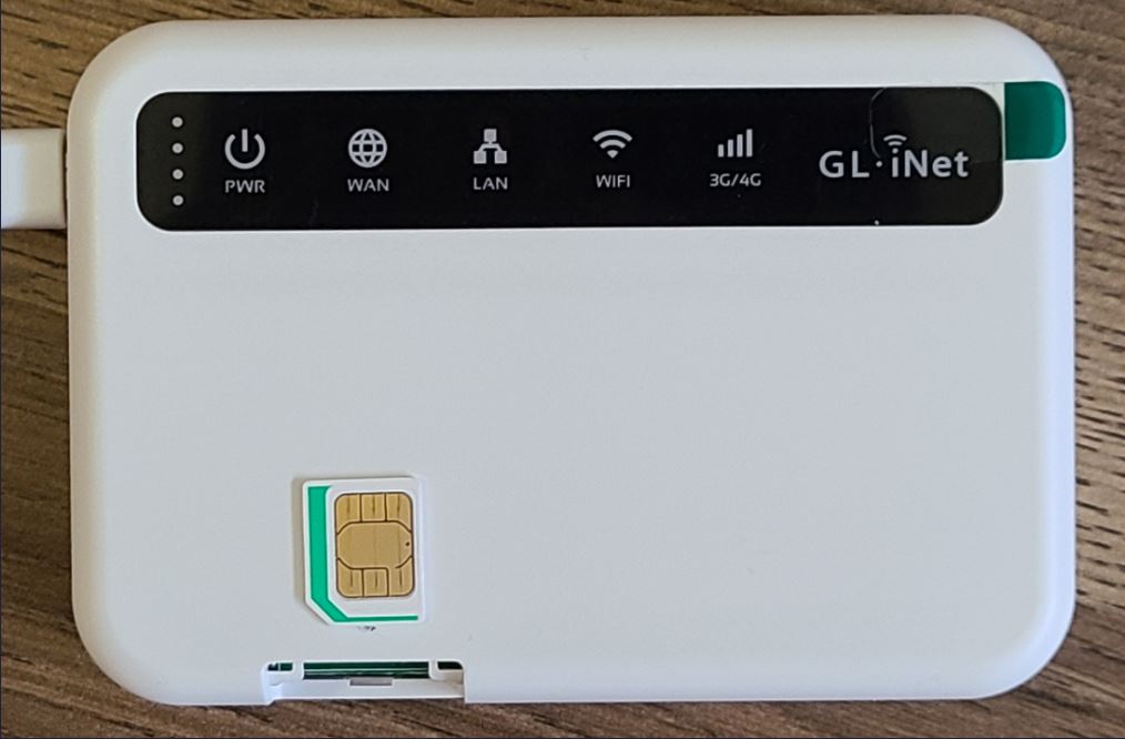 Insert the Telnyx SIM into your GL-MiFi device