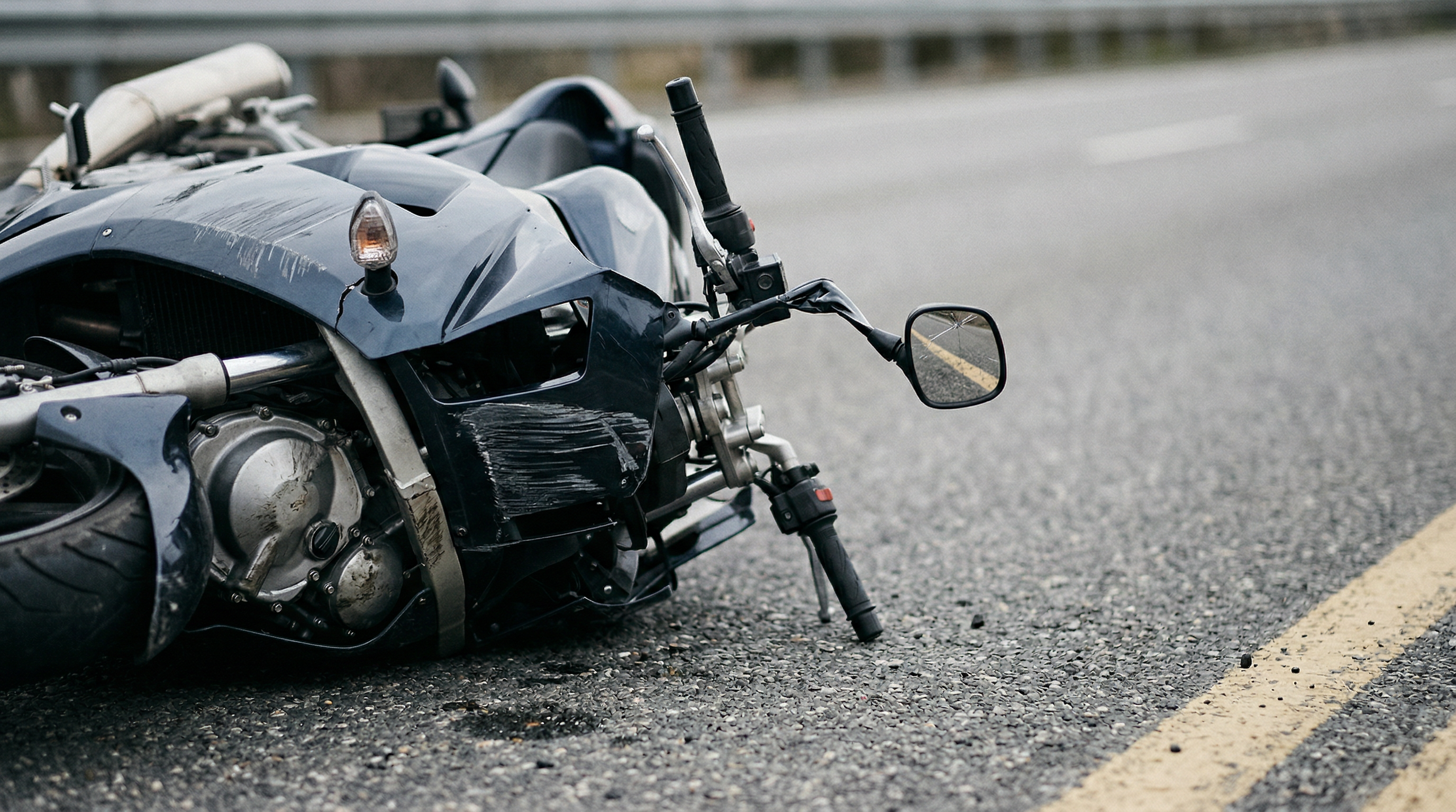 freepik closeup-photo-of-a-motorcycle-lying-on-its-side-on-asphalt-road-scratched-fairing-and-bent-mirror-visible-no-blood-or-injuries-shown.-shallow-depth-of-field-blurred-road-background.-drama 0002