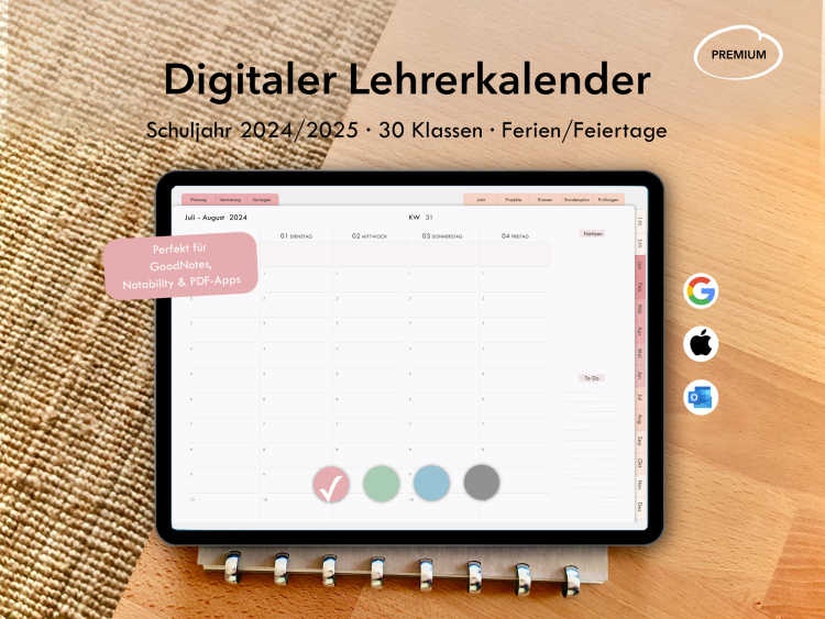 Digitaler Lehrerplaner 2024 / 2025 Premium
