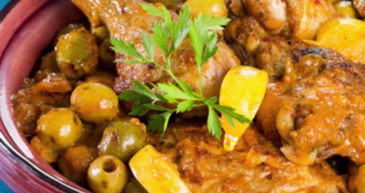 Tajine de poulet au citron