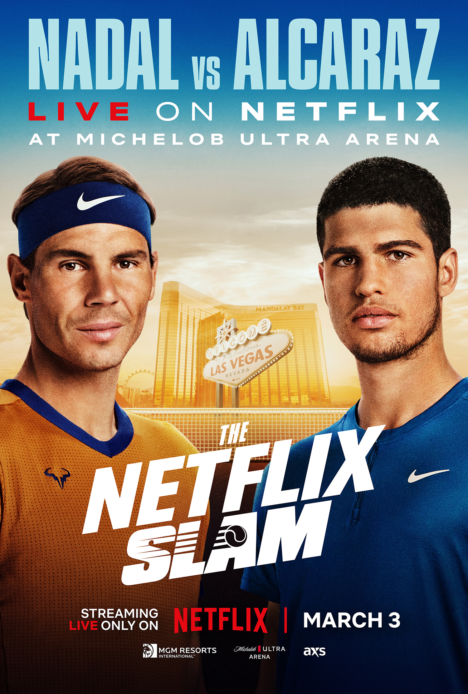Netflix to Livestream Nadal-Alcaraz Face-Off in March