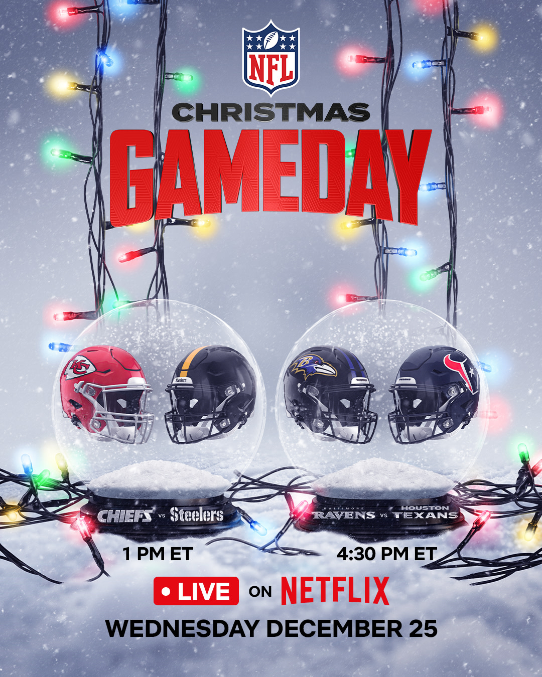 NFL Christmas Gameday Live Comes to Netflix With Blimps, Hot Cocoa